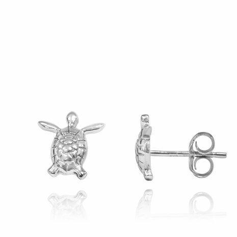 Sterling Silver Turtle Stud Earrings