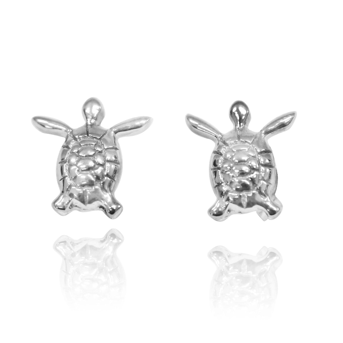 Sterling Silver Turtle Stud Earrings