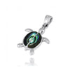 Sea Turtle Pendant Necklace with Abalone Shell