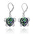 Sterling Silver Turtle with Abalone Shell Lever Back Earrings