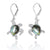 Turtle Earrings with Abalone Shell