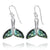 Sterling Silver Whale Tail with Abalone Shell French Wire Earrings