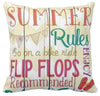 Summer Rules Pillow Cover