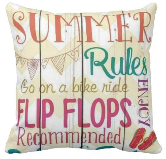 Summer Rules Pillow Cover