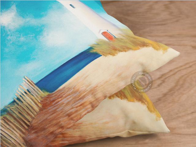 Sunday at the Lighthouse Throw Pillow