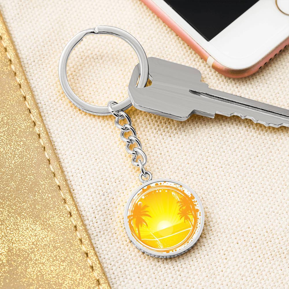 Sunny Palms Beachy Keychain