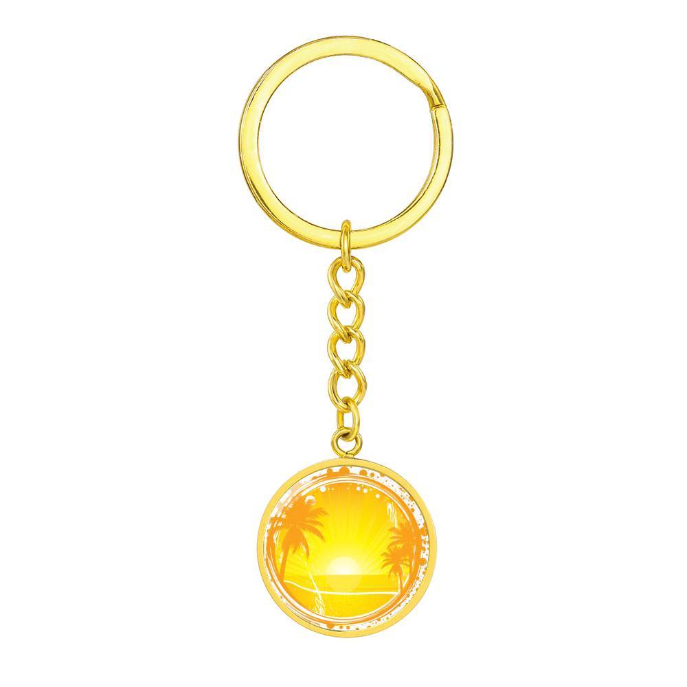 Sunny Palms Beachy Keychain