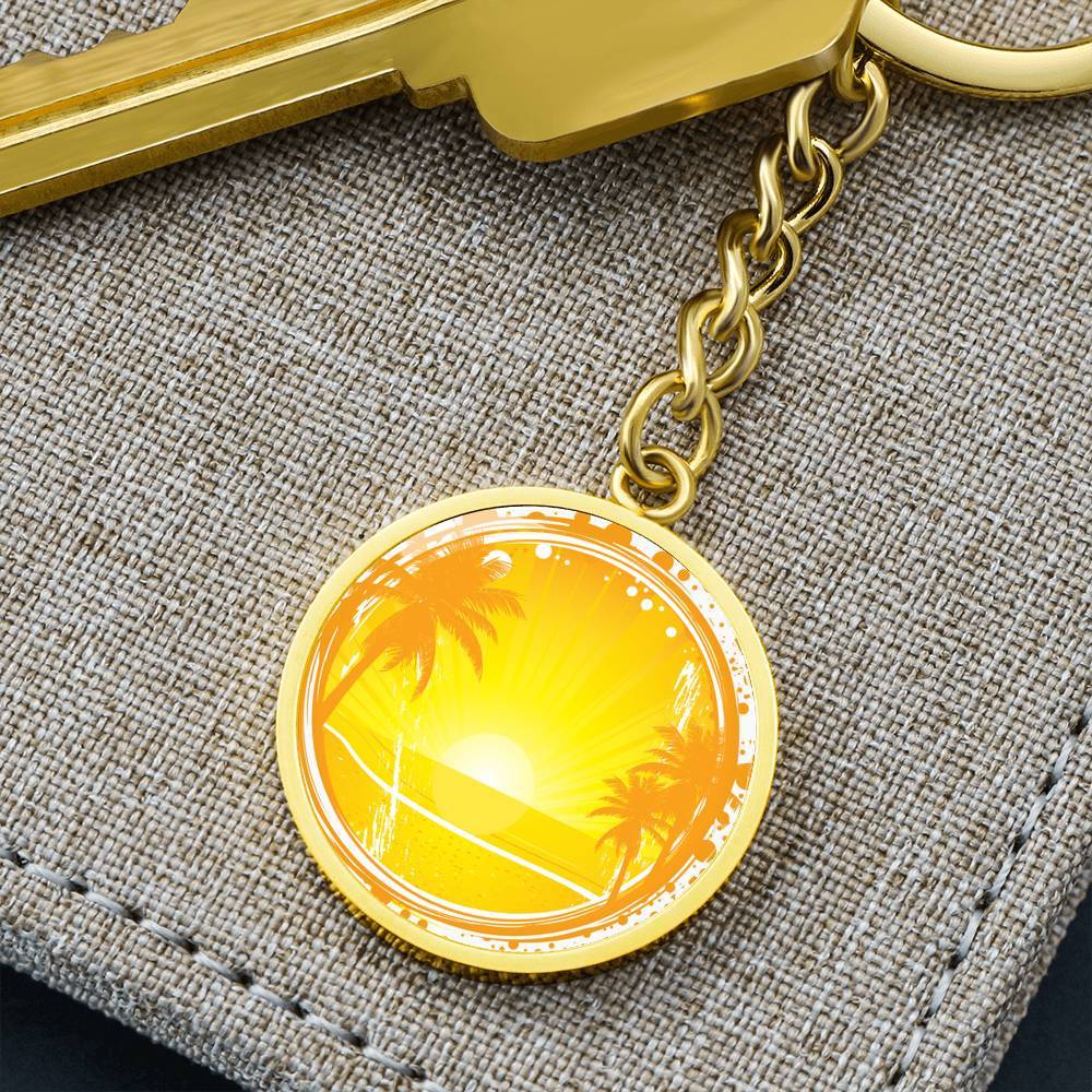Sunny Palms Beachy Keychain