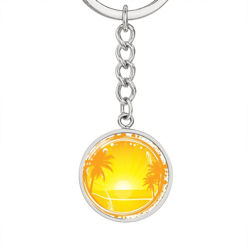 Sunny Palms Beachy Keychain
