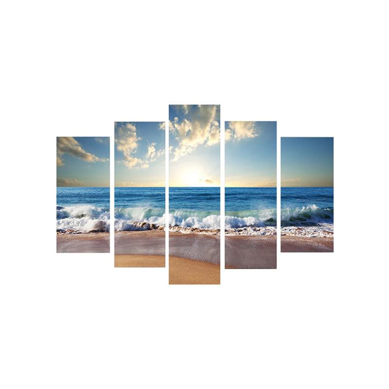 Sunrise on the Beach Framed Canvas Print