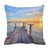 Sunset At The Pier Pillow Cover