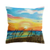 Sunset Beach Painting Pillow Cover