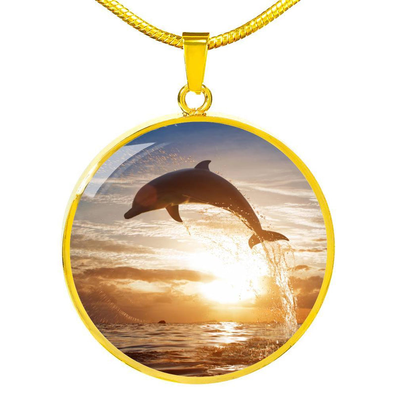 Sunset Dolphin Necklace