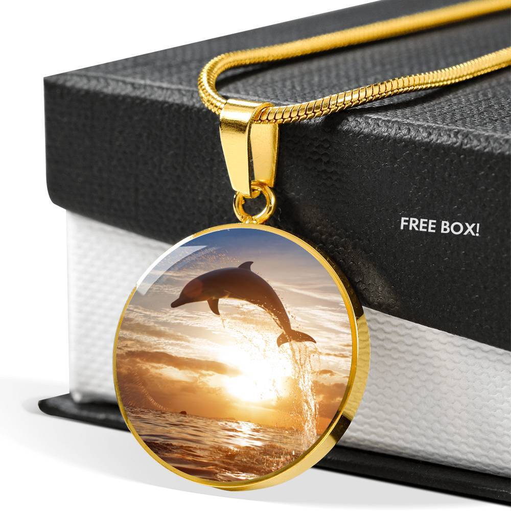 Sunset Dolphin Necklace