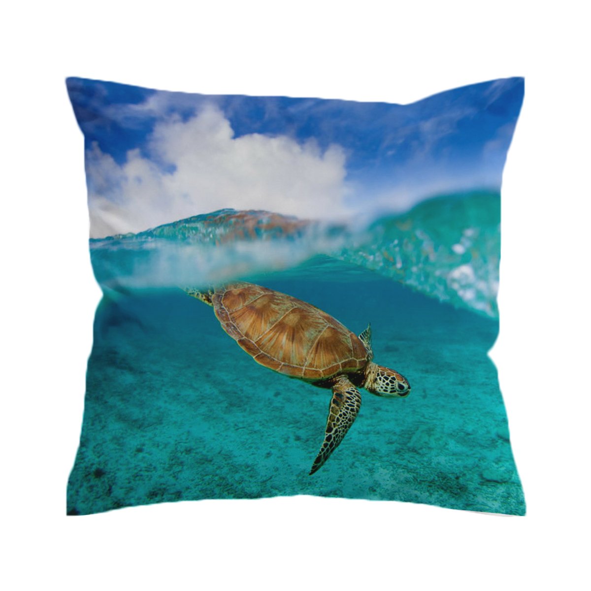 Surf Turtle Pillow Cover