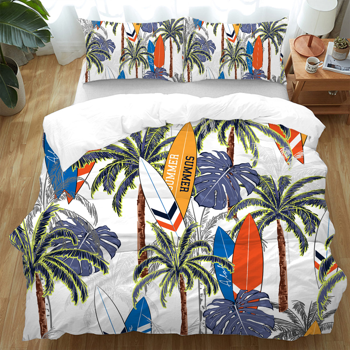 Tropical Surfer Bedding Set