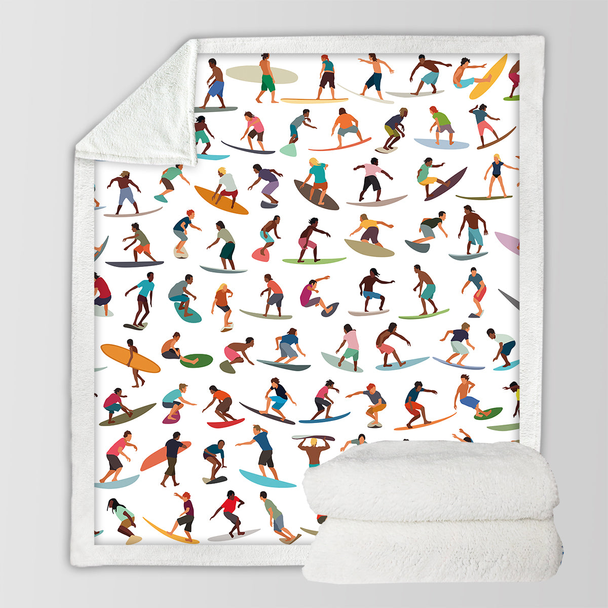 Surf World Soft Sherpa Blanket