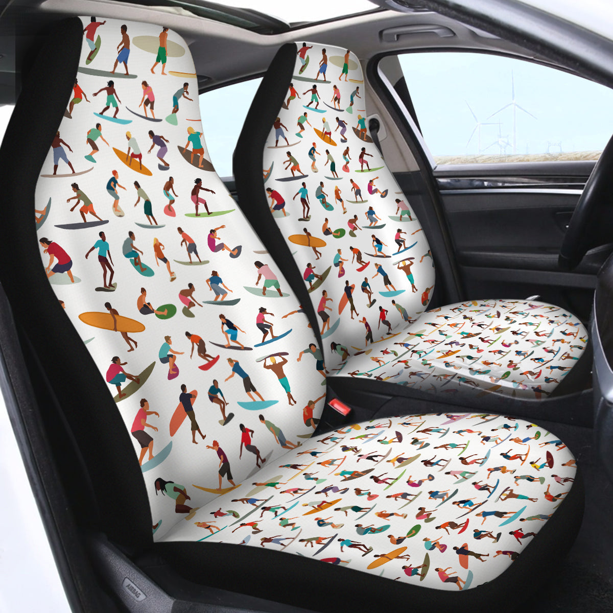 Surf World Car Seat Cover