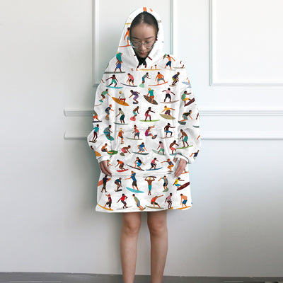 Surf World Wearable Blanket Hoodie