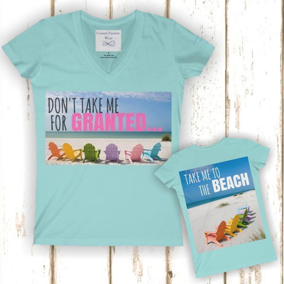 Take Me To The Beach V-neck Tee