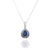 Teardrop Shaped Oxidized Silver Pendant with Lapis