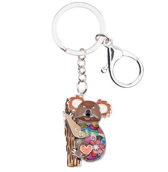 The Beach Bear - Enamel Pendant Key Ring