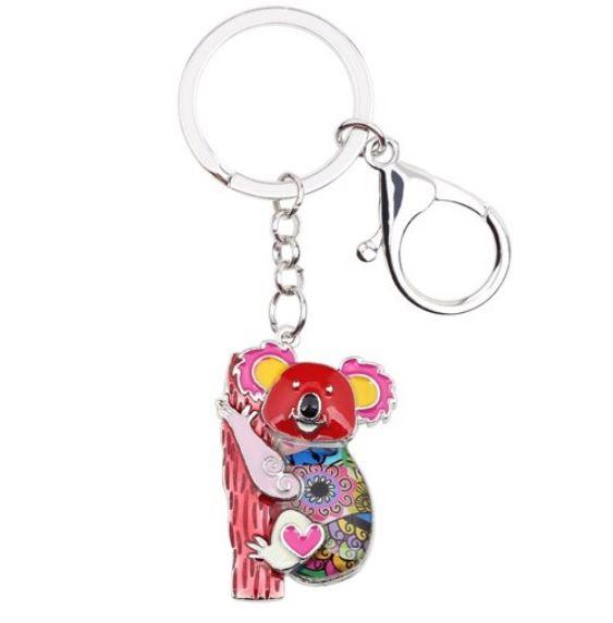 The Beach Bear - Enamel Pendant Key Ring