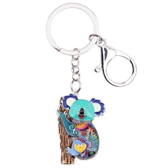 The Beach Bear - Enamel Pendant Key Ring