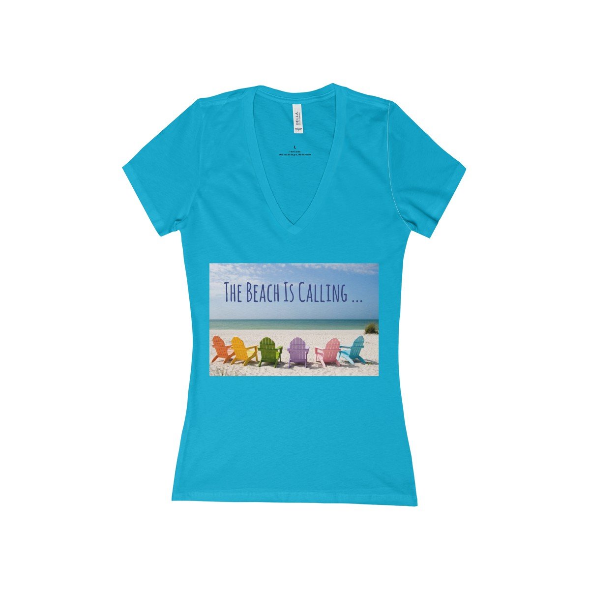 The Beach Is Calling V-Neck Shirt