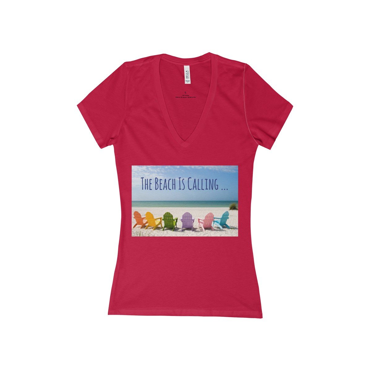 The Beach Is Calling V-Neck Shirt