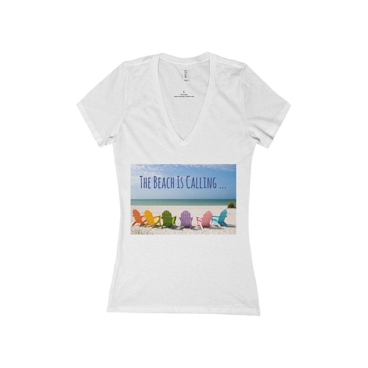 The Beach Is Calling V-Neck Shirt