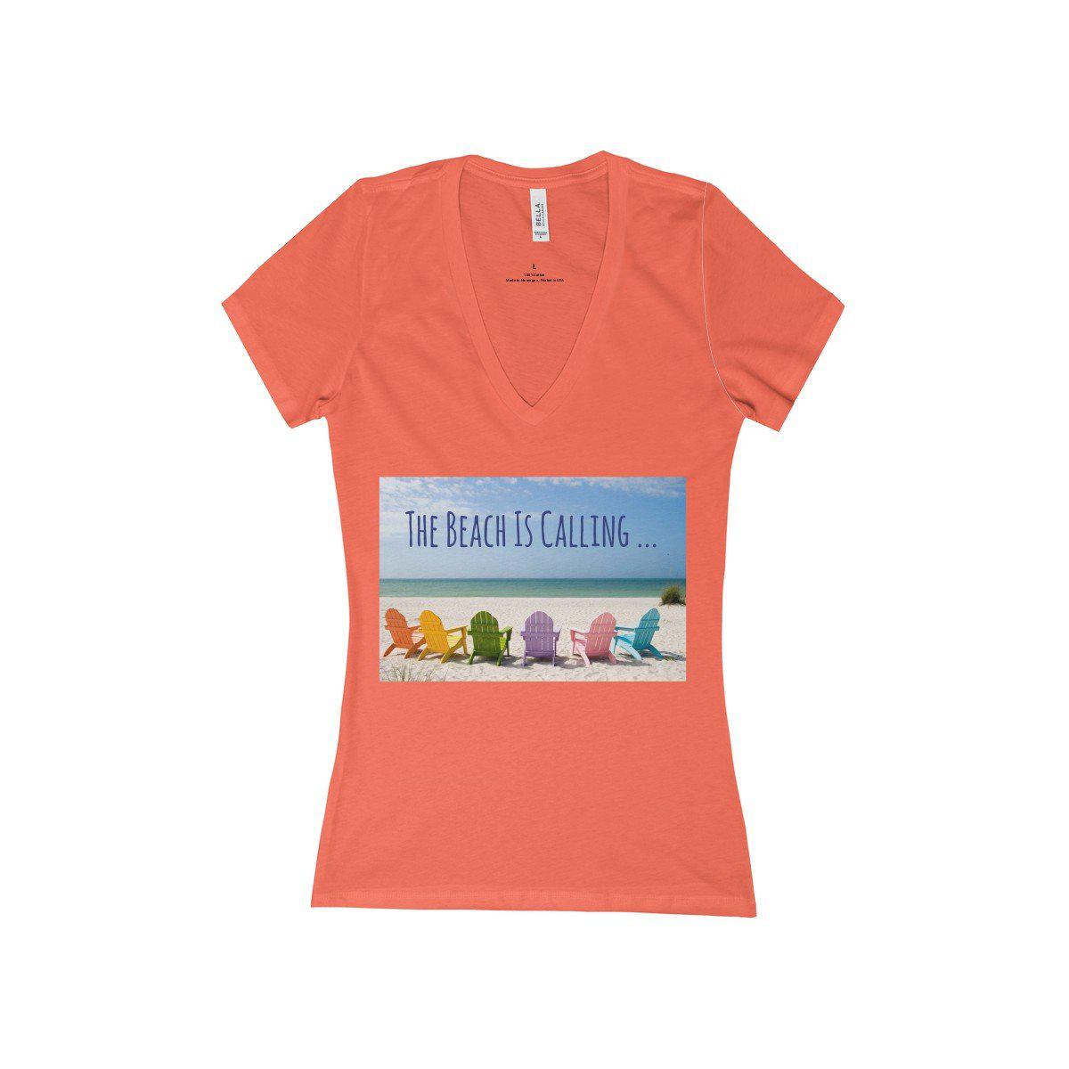 The Beach Is Calling V-Neck Shirt