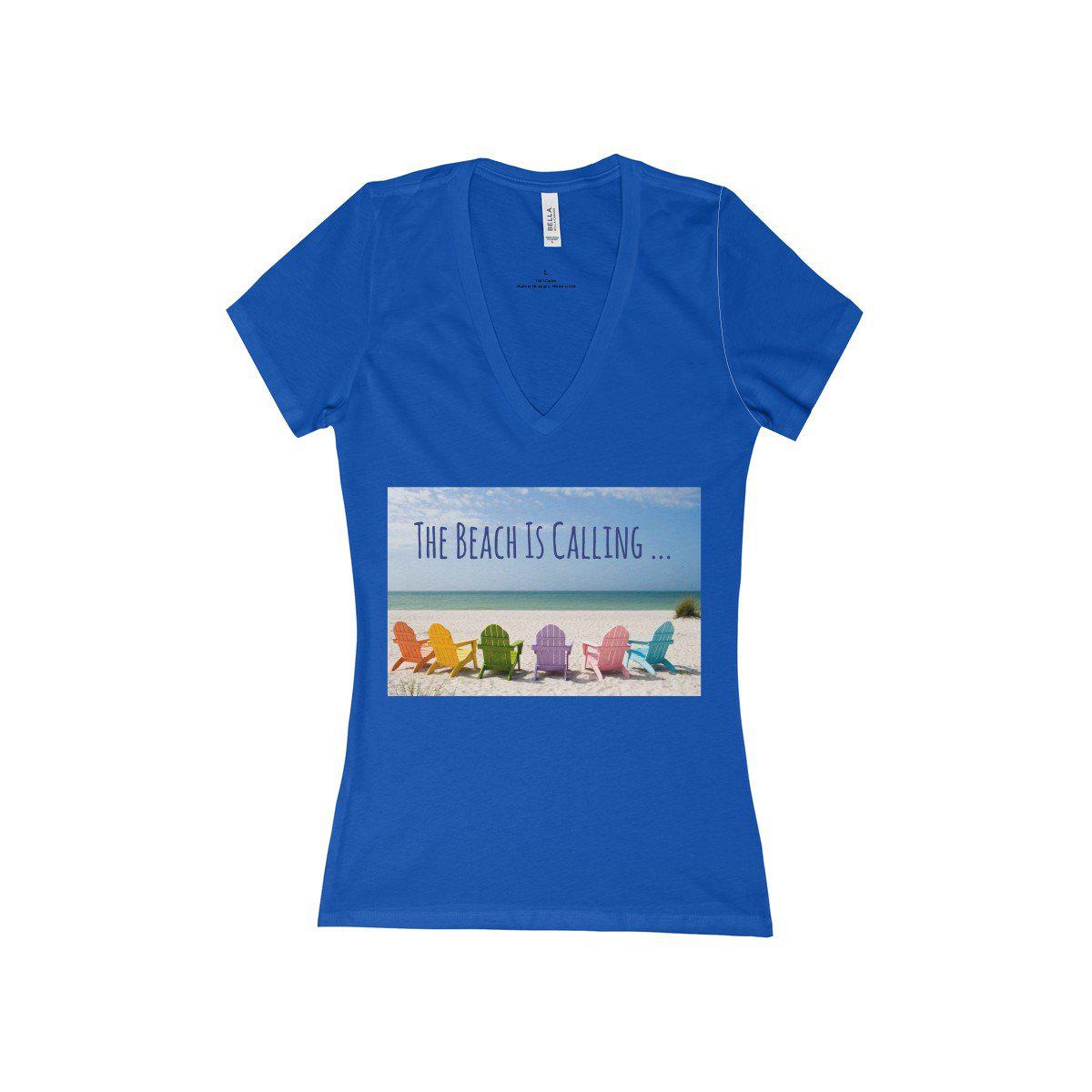 The Beach Is Calling V-Neck Shirt