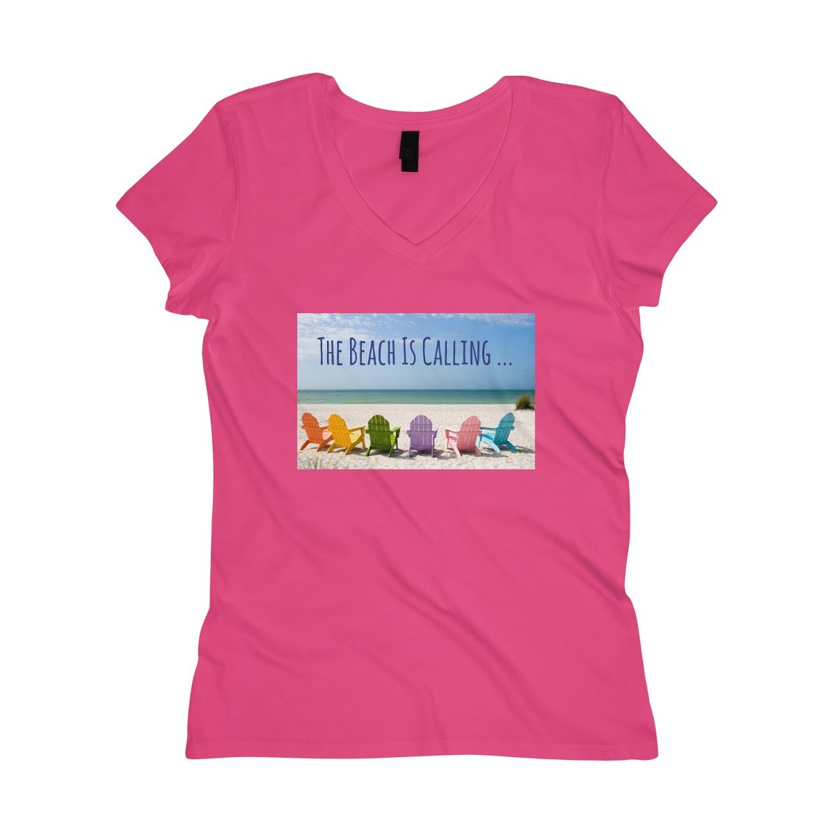 The Beach Is Calling V-Neck Tee