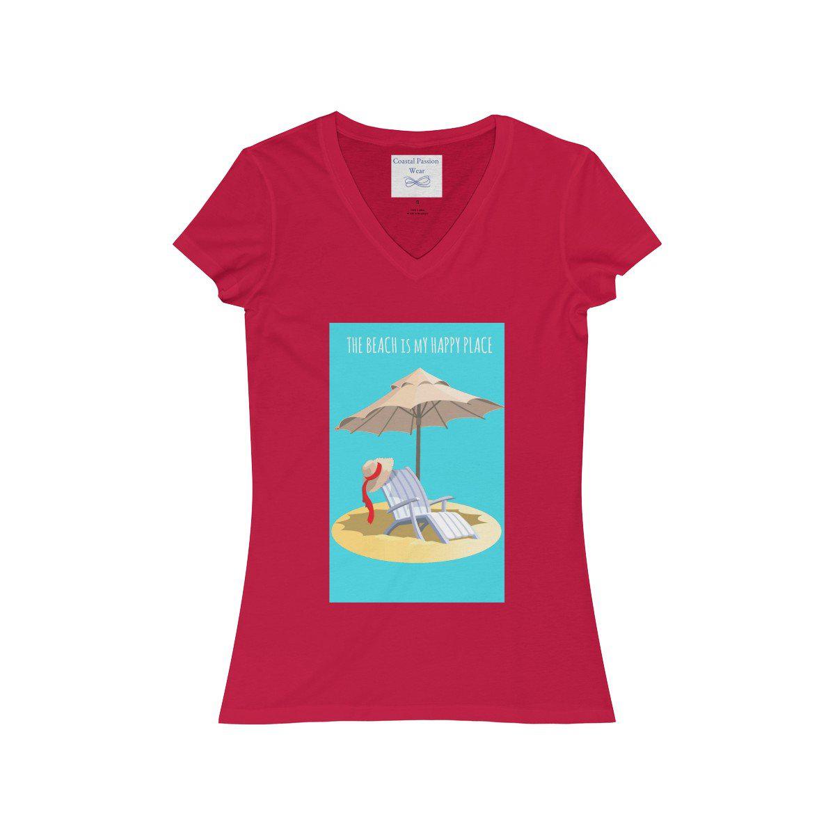 The Beach Is My Happy Place V-Neck Tee