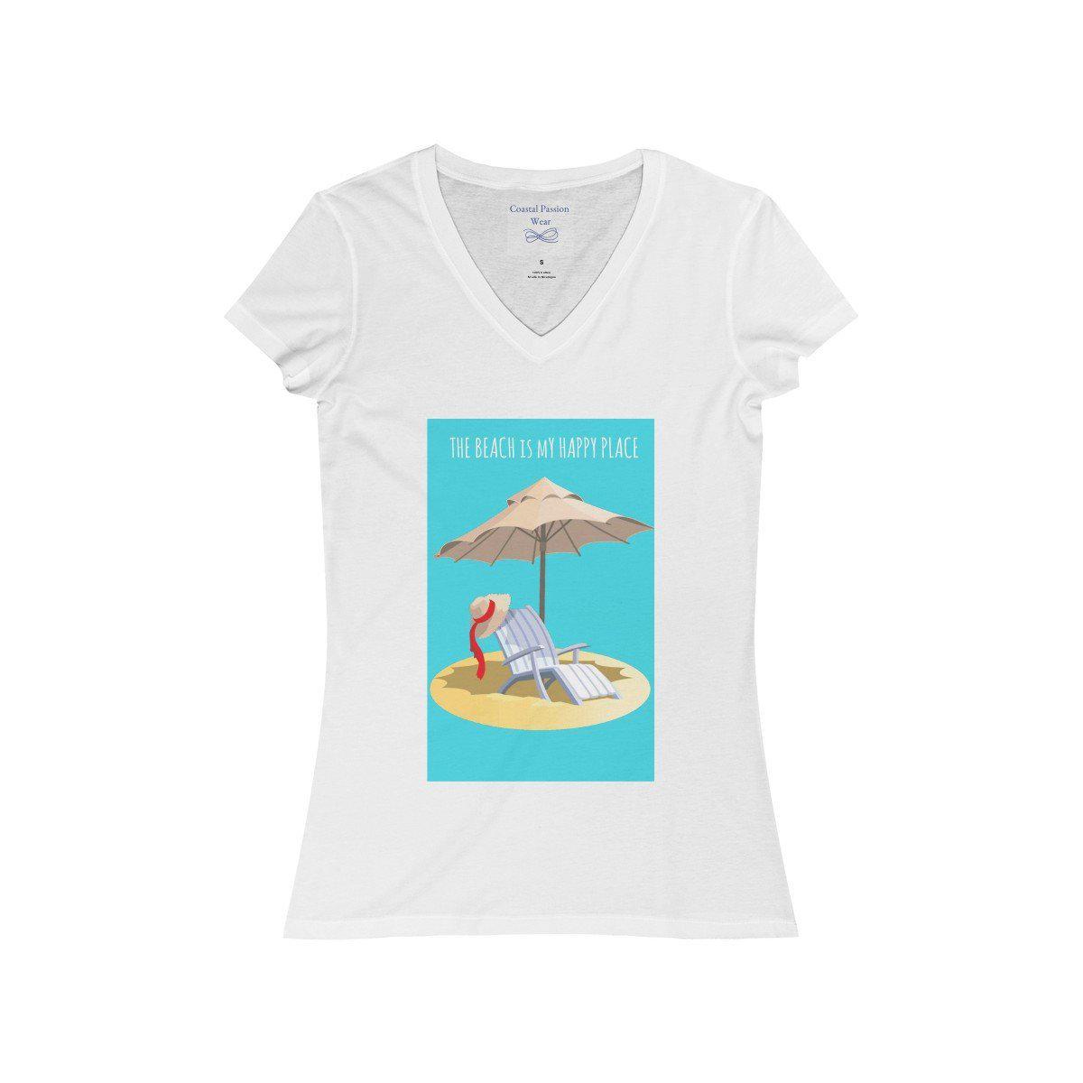 The Beach Is My Happy Place V-Neck Tee