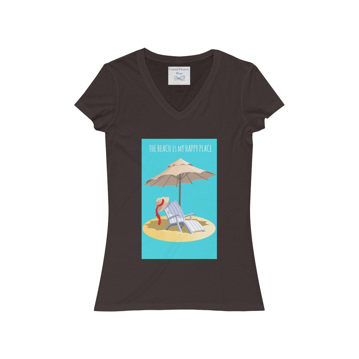 The Beach Is My Happy Place V-Neck Tee