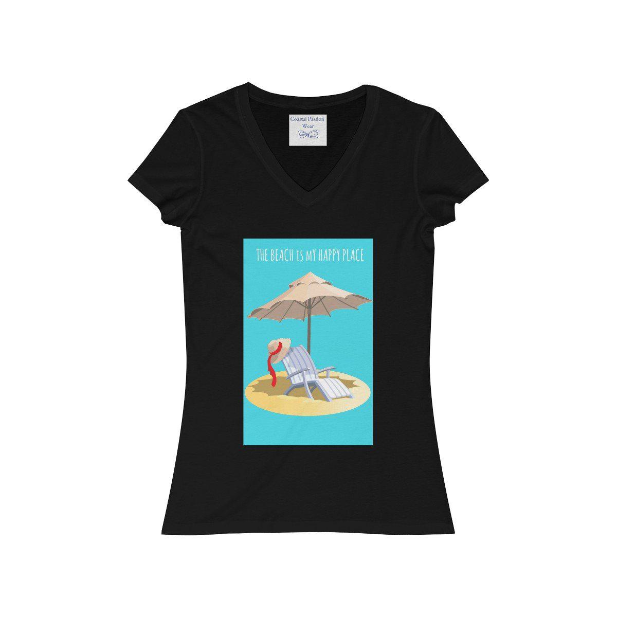 The Beach Is My Happy Place V-Neck Tee