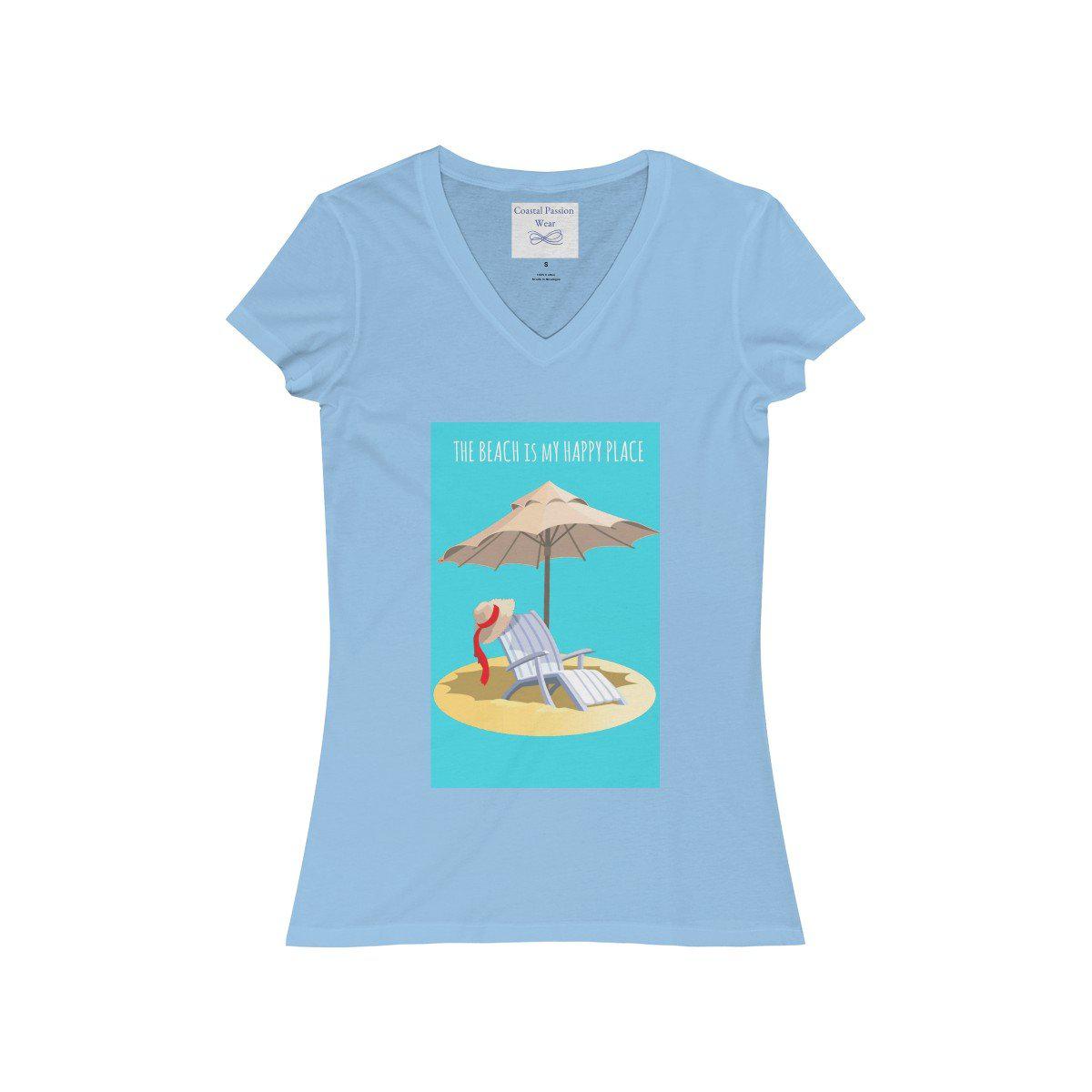 The Beach Is My Happy Place V-Neck Tee