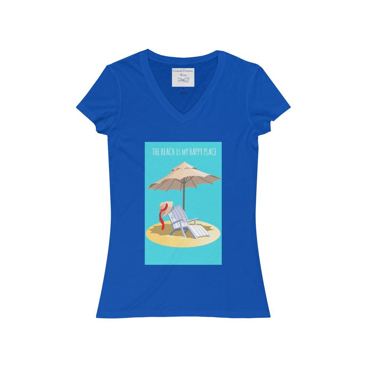 The Beach Is My Happy Place V-Neck Tee