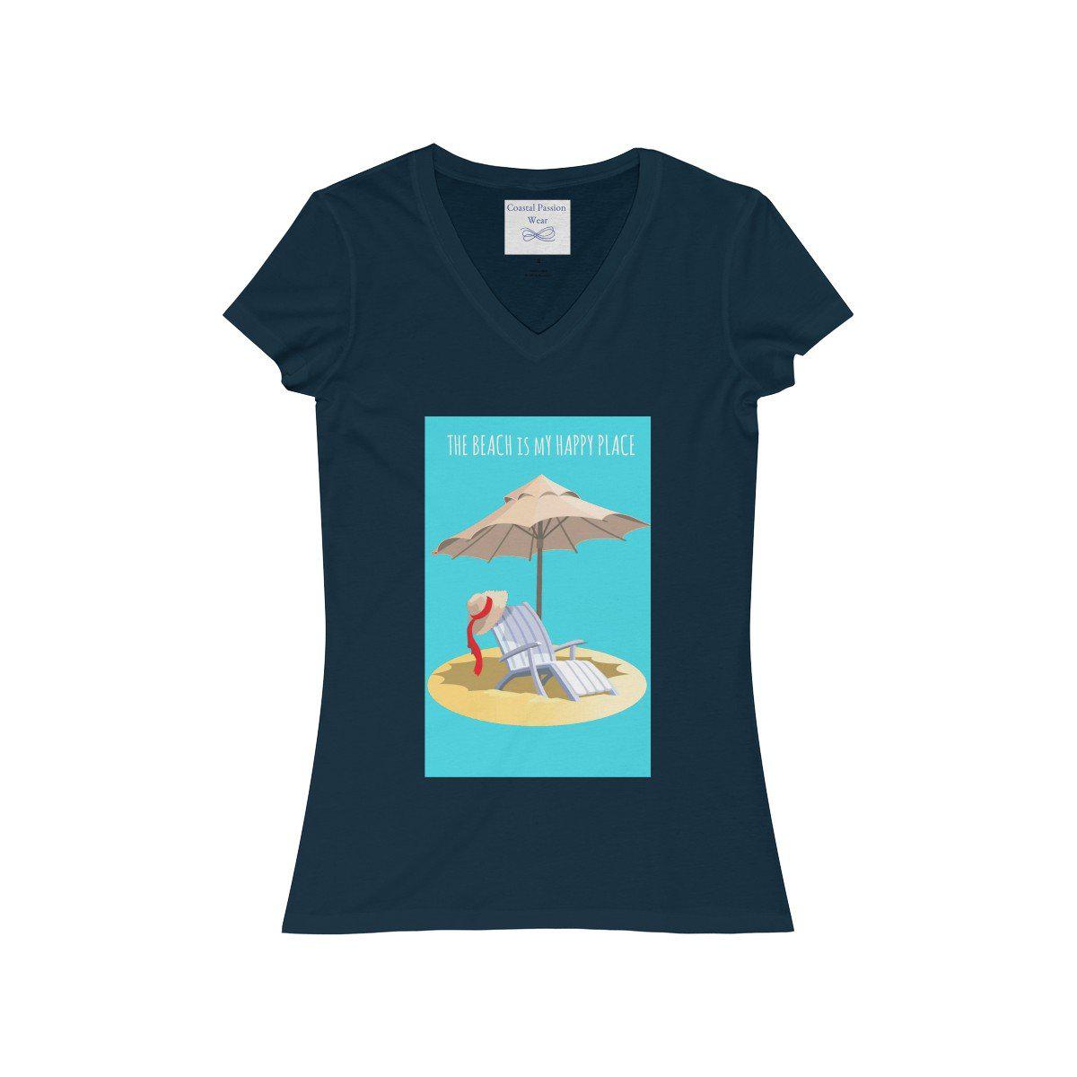 The Beach Is My Happy Place V-Neck Tee