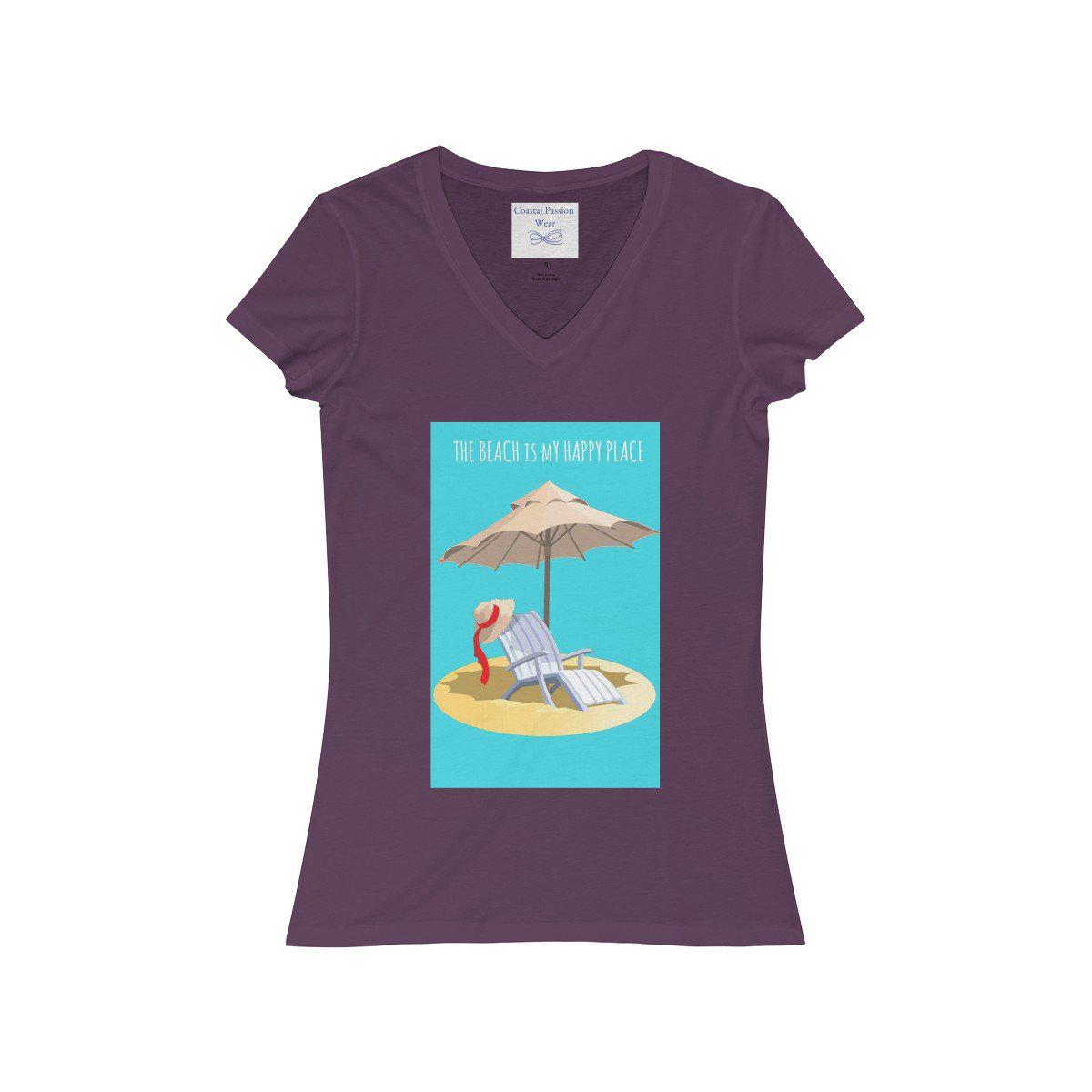 The Beach Is My Happy Place V-Neck Tee