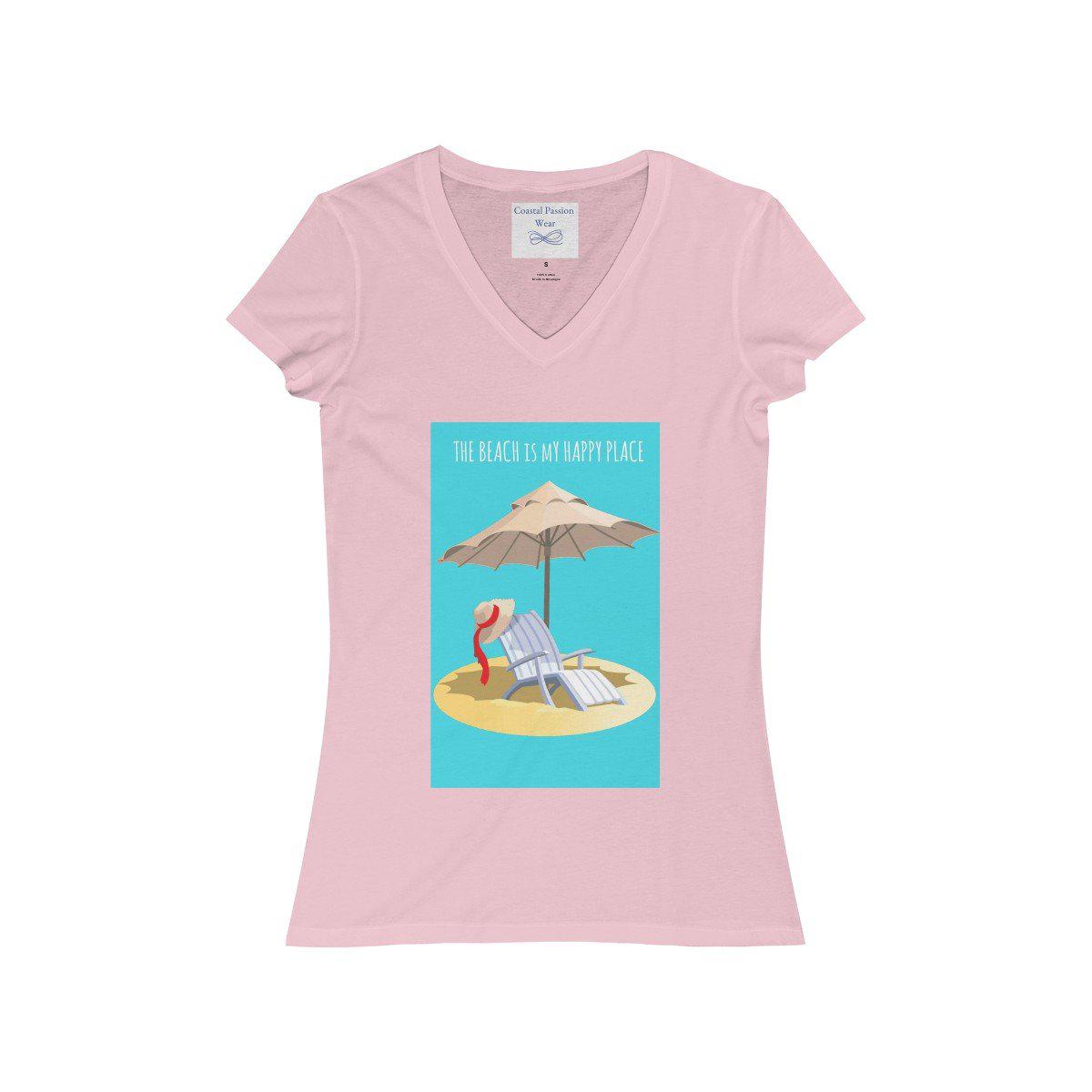 The Beach Is My Happy Place V-Neck Tee
