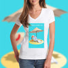 The Beach Is My Happy Place V-Neck Tee