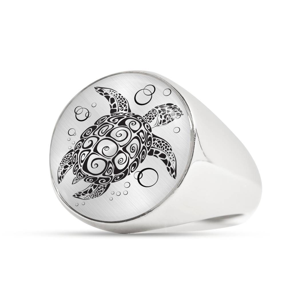 The Black Sea Turtle Twist Ring