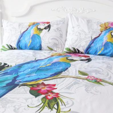 The Blue Macaw Bedding Set