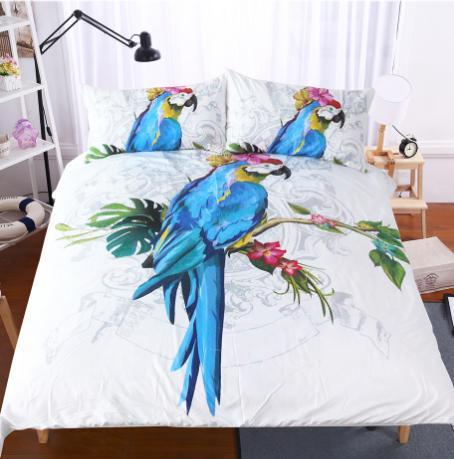 The Blue Macaw Bedding Set