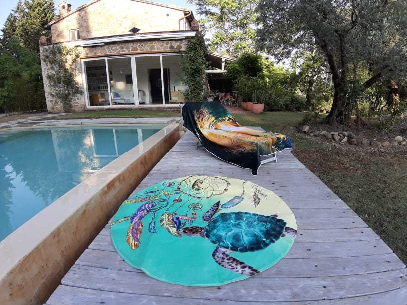 The Dreamcatcher and Sea Turtle Round Area Rug