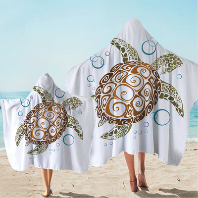 The Great Sea Turtle Hooded Towel
