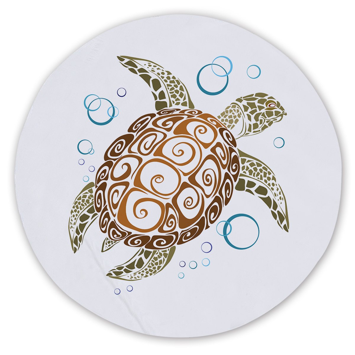 The Great Sea Turtle Round Sand-Free Towel